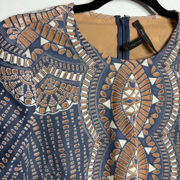 BCBG Maxazria - Alina Mini Shift Dress - Boho Long Bell Sleeves - XS - Picture 4 of 11